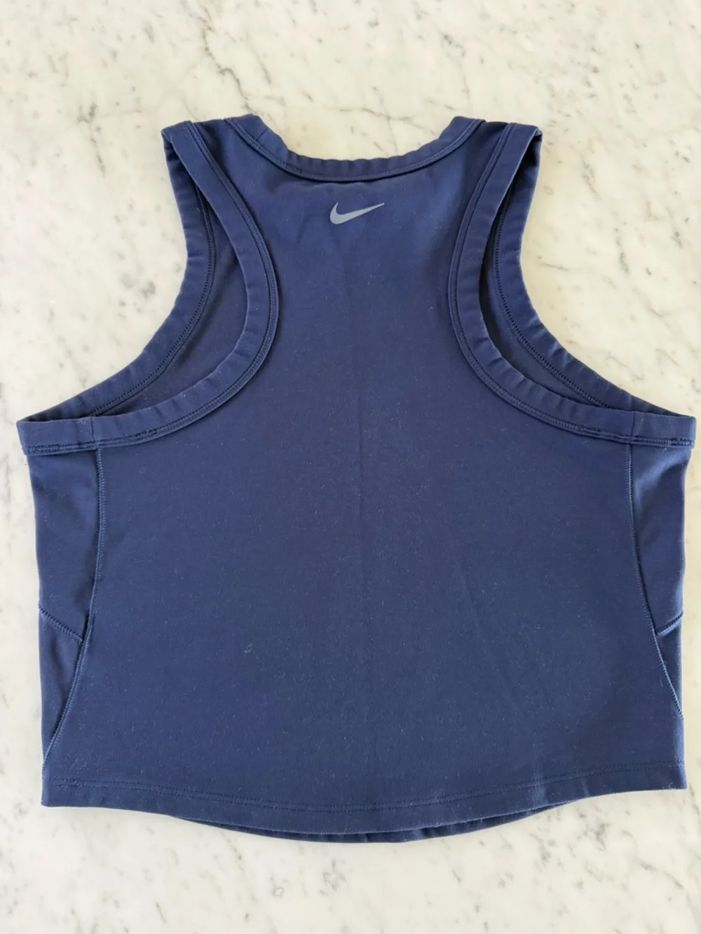 Nike Dri-Fit Cropped Tank Top in Midnight Navy - Picture 4 of 5
